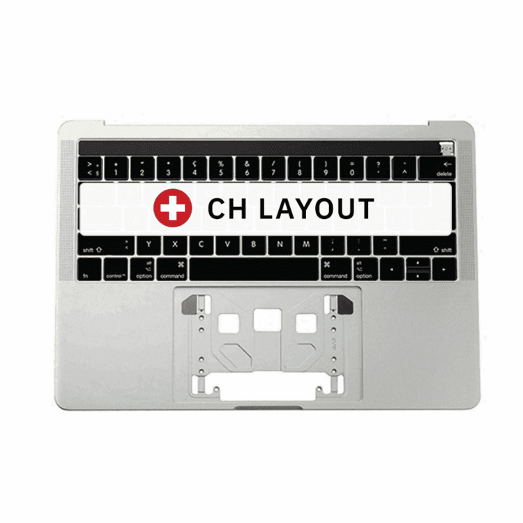 top case macbook pro a1989 mid 2018 mid 2019 silver