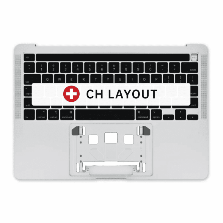 topcase macbook pro 13 a2251 mitte 2020 silber